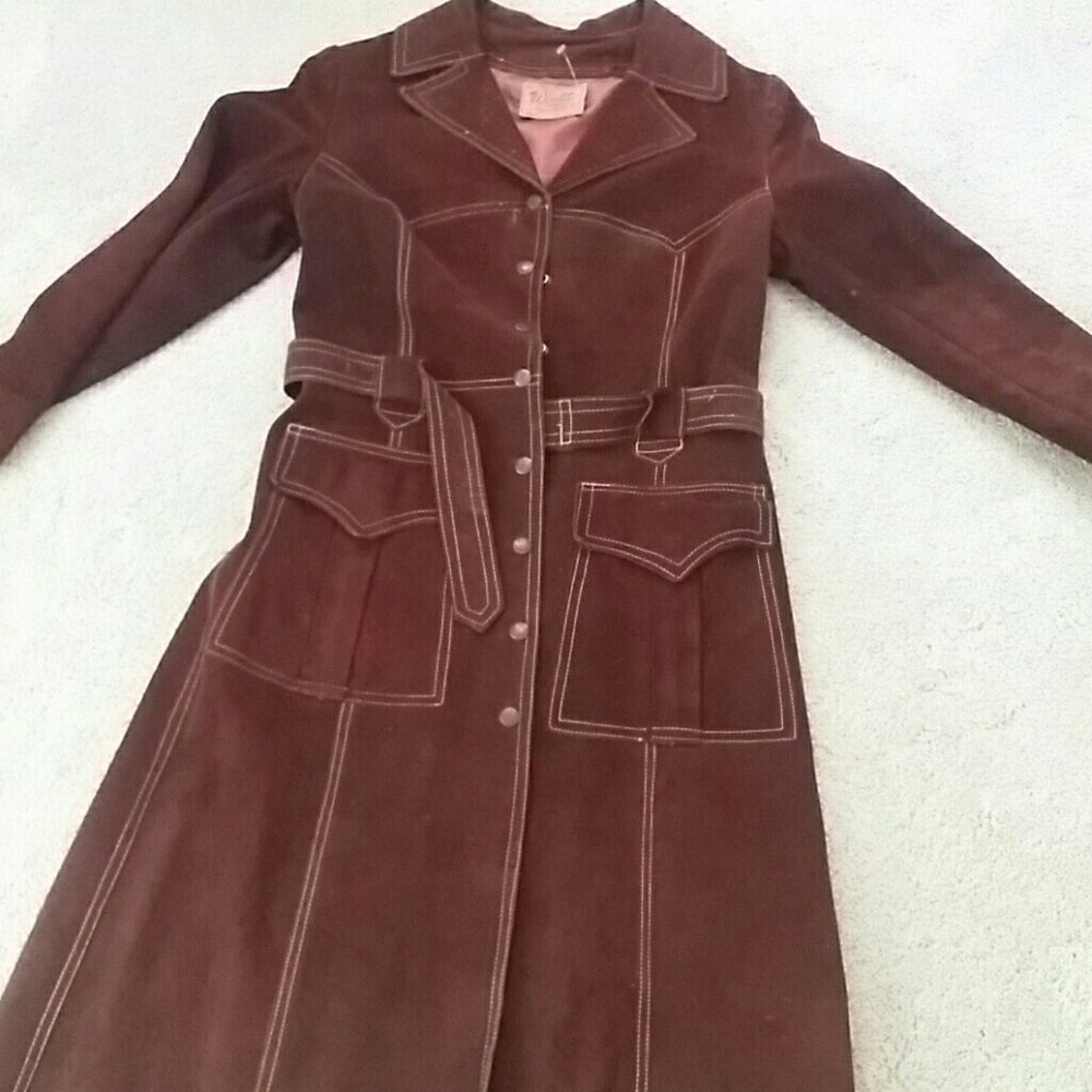 Winlit suede trench coat